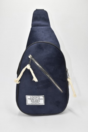 David Polo Unisex Freebag Velvet Δύο Διαμερισμάτων Navy Blue