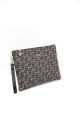 Silver Polo Βιζόν Clutch τσάντα μονής θήκης με μοτίβο λογότυπο