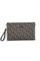 Silver Polo Βιζόν Clutch τσάντα μονής θήκης με μοτίβο λογότυπο