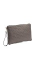 Silver Polo Πλατίνα ανάγλυφο Clutch τσάντα μονής θήκης με λουράκι χειρός