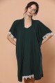 Σετ Ρομπα Νυχτικο Siyal Viscose Forest Green Κυπαρισσί S