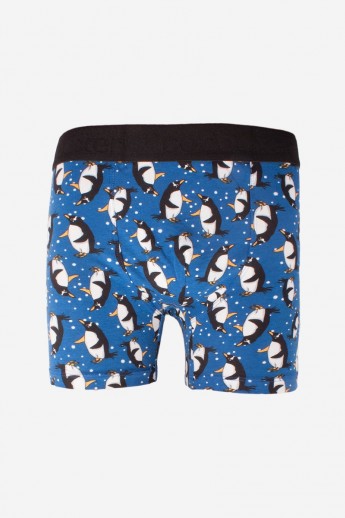 Boxer Ανδρικο Με Σχεδιο Penguins Cotboxer - XL