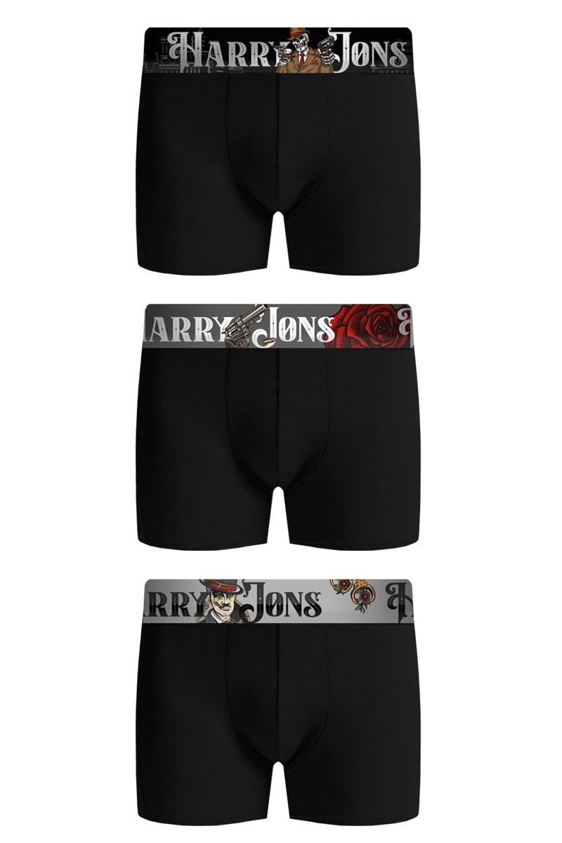 Boxer Harry Jons Gangster Pack Μαύρο XXL