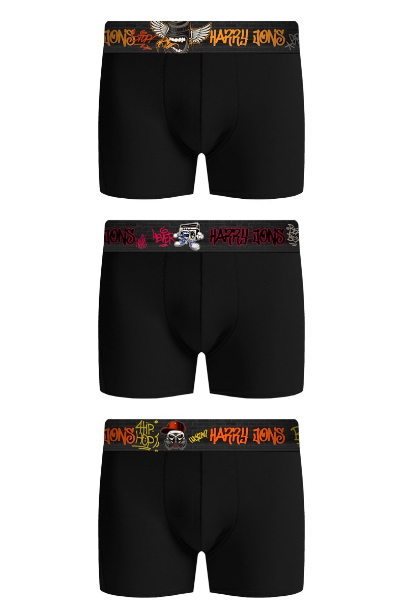 Boxer Harry Jons Graffiti Pack Μαύρο S