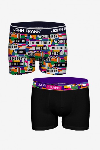 Boxer John Frank Hype Love 2 Τεμ. Μαύρο L