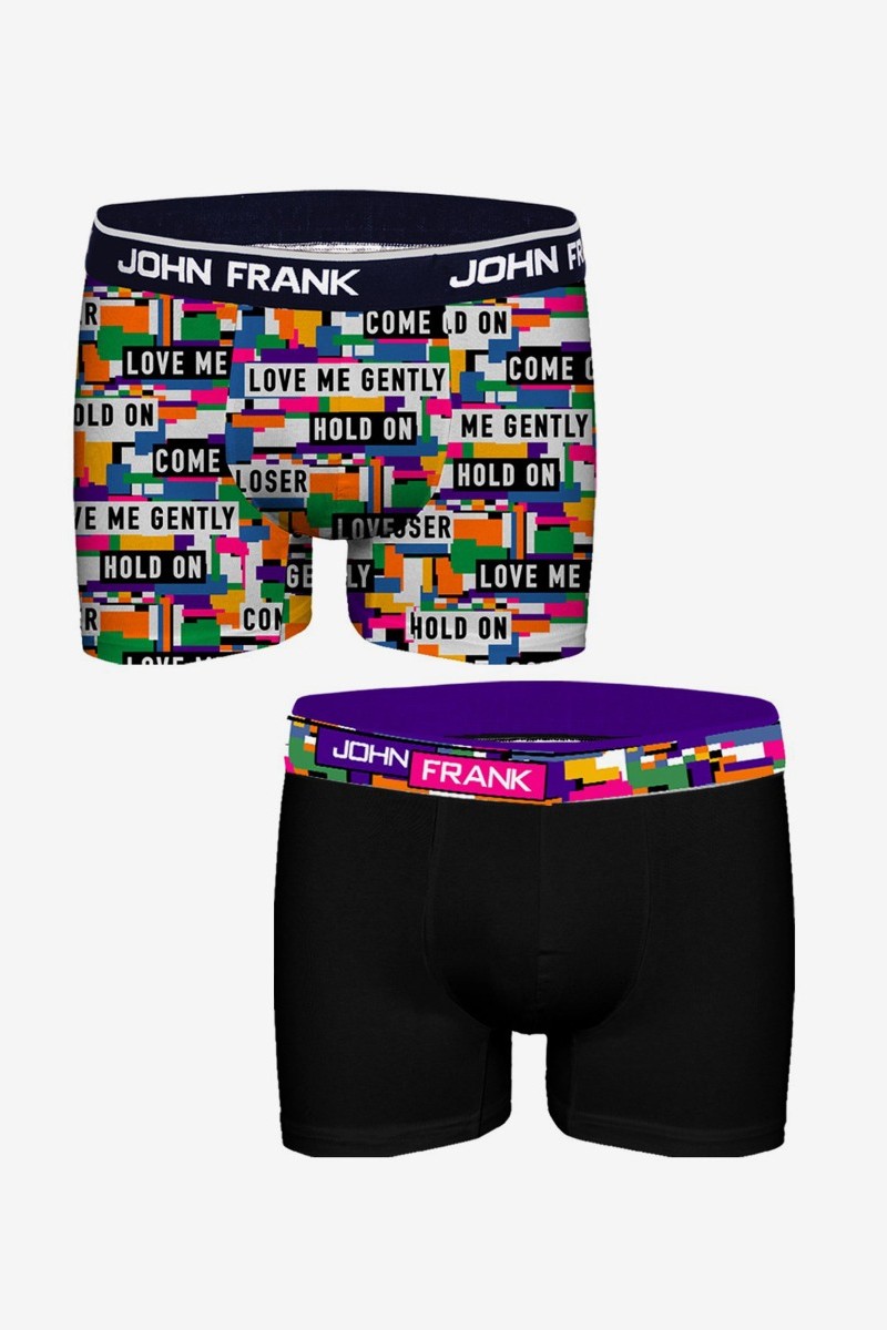 Boxer John Frank Hype Love 2 Τεμ. Μαύρο L