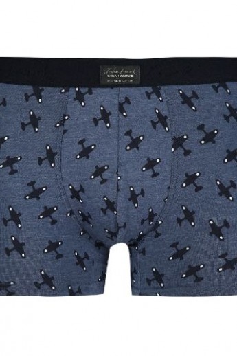 Boxer John Frank Plane Premium Cotton Μπλε M