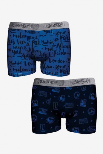 Boxer John Frank Travel 2 Τεμ. - XL