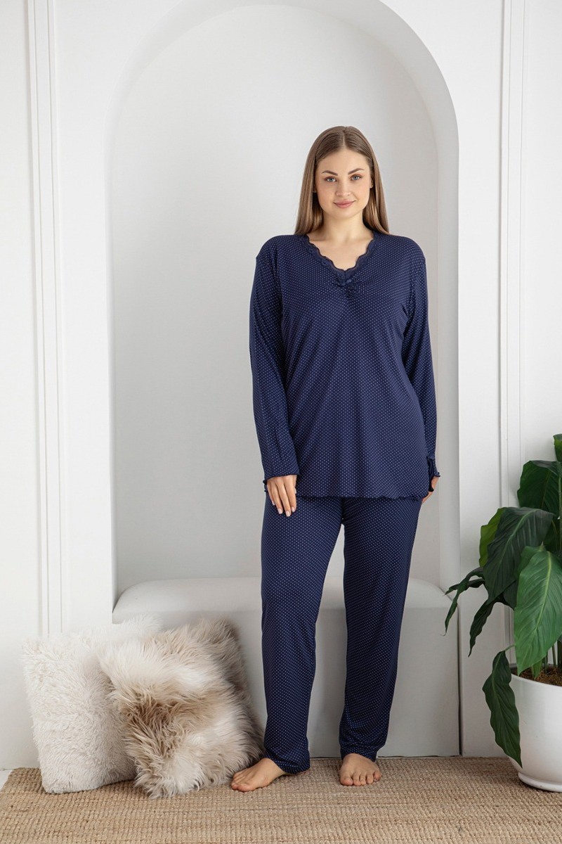 Πιτζαμα γυναικεία Viskoz Baki Collection Navy Poua A Μπλε XXL