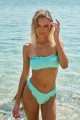 Ruffled Strapless Bikini Swimwear Mint Mint S