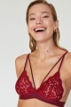 Σετ Bralette Με Εσωρουχο Δαντελενιο Ariella  Μπορντώ 85-L