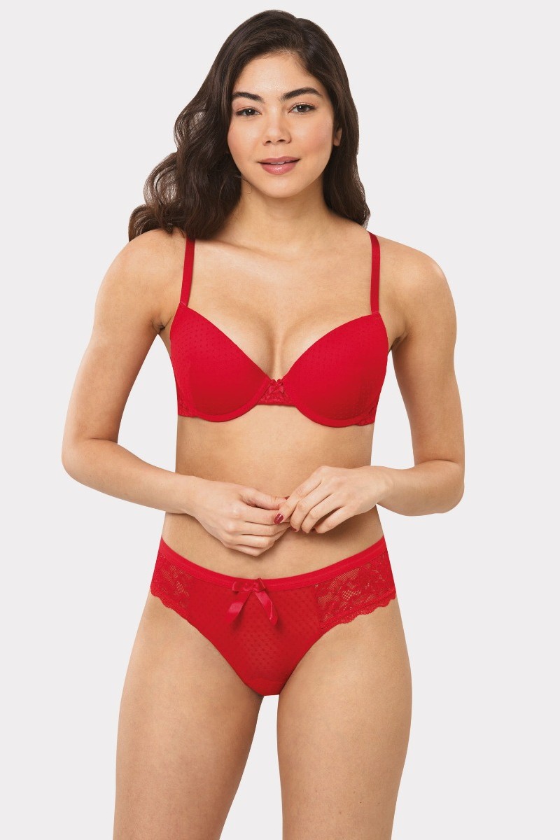 Σετ Push Up Bra Norddiva Κόκκινο 75C