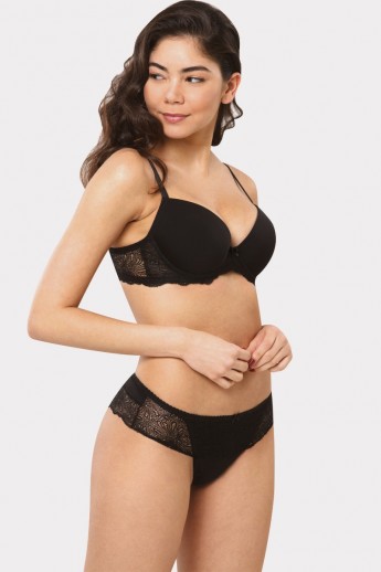 Σετ Push Up Lace Bra Norddiva Μαύρο 80B