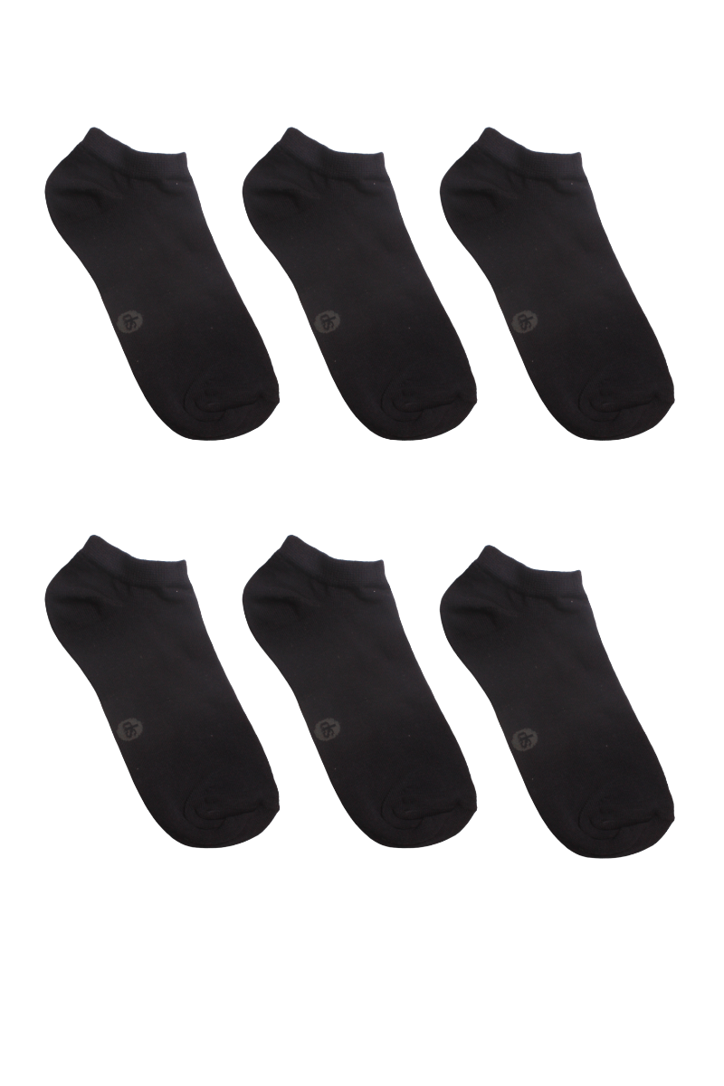 Σοσονι Unisex Βαμβακερό Dimi Socks 6Pack Μαύρο Μαύρο 43-46