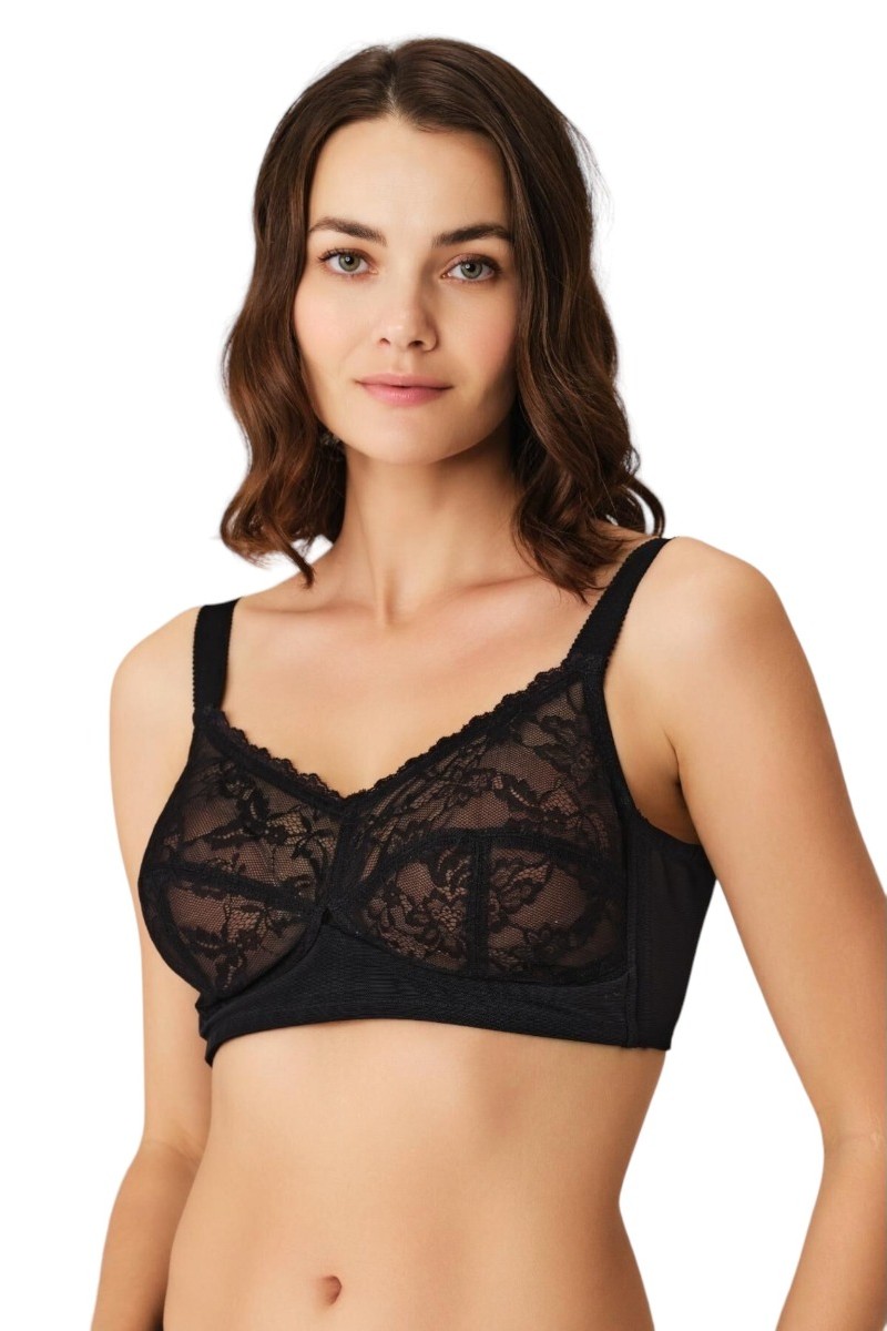 Σουτιέν γυναικείο Anil Non Wired Push Up Lace Minimizer  Μαύρο 75C