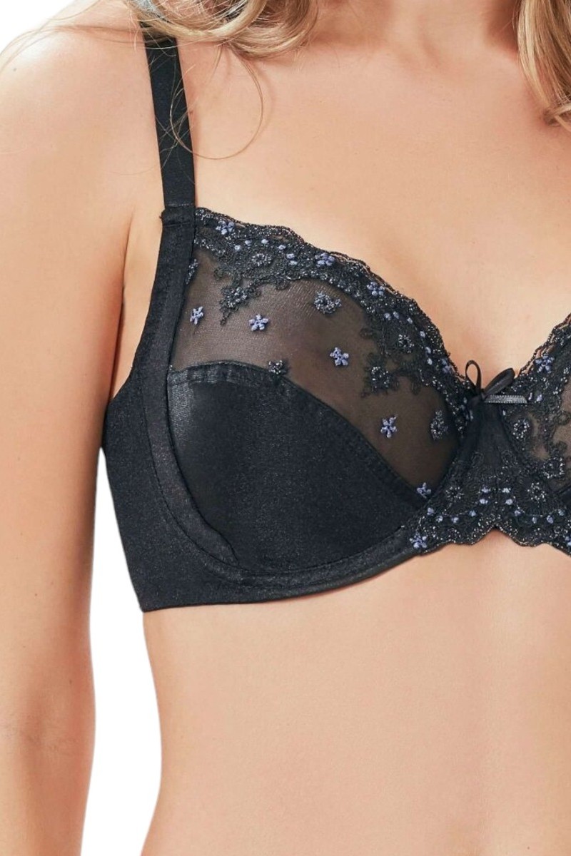 Σουτιέν γυναικείο Anil Wire Non-Push Up Lace Minimizer Μαύρο 70E