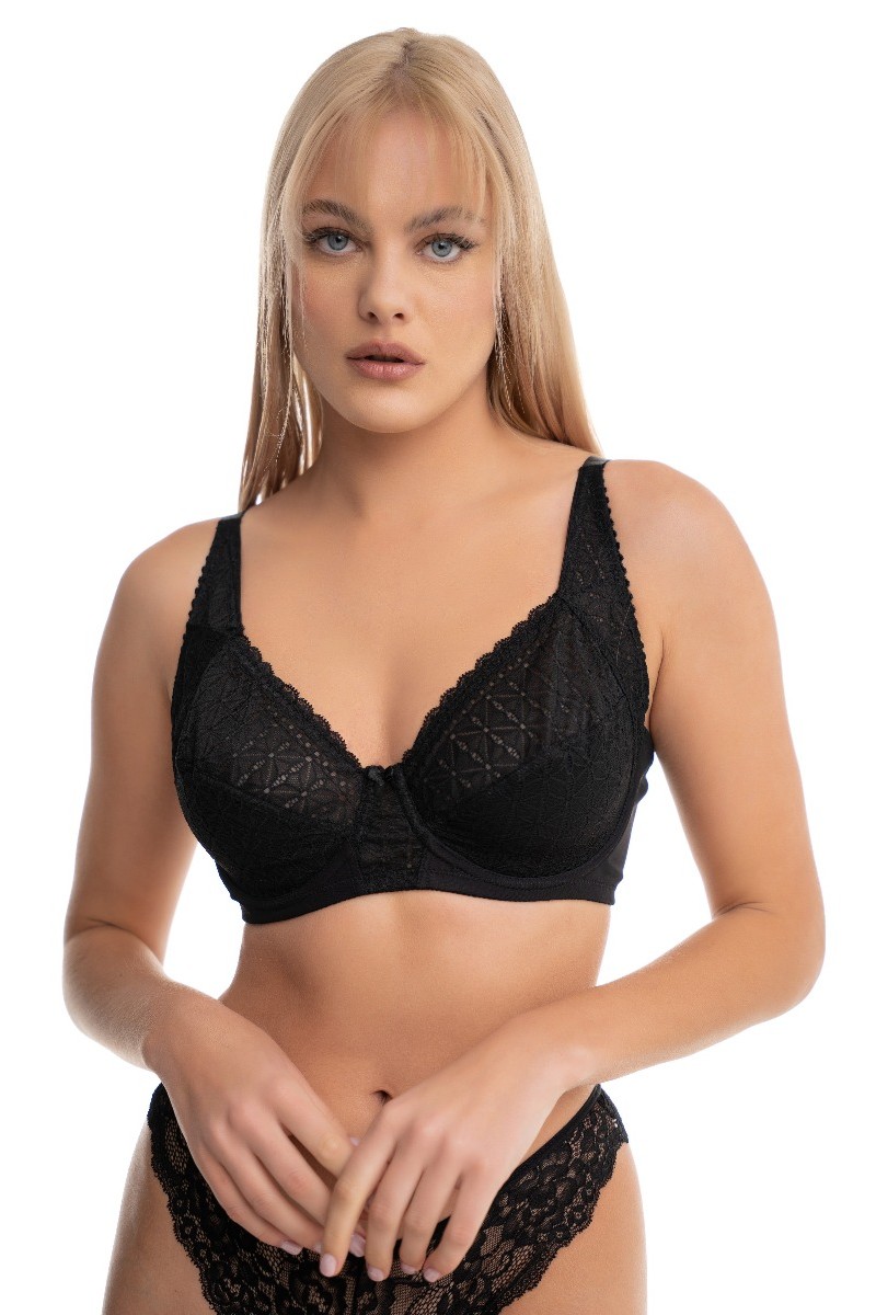 Σουτιεν Plus Size Χωρις Ενισχυση Μαλακο Cup Norddiva Μαύρο 85C