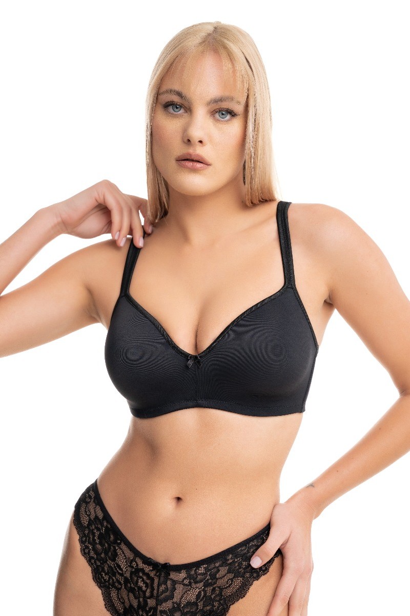 Σουτιεν Plus Size Soft Cup Norddiva Μαύρο 80D