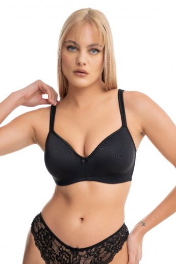 Σουτιεν Plus Size Soft Cup Norddiva Μαύρο 90C