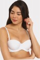 Σουτιεν Strapless Push Up Norddiva Λευκό 75B