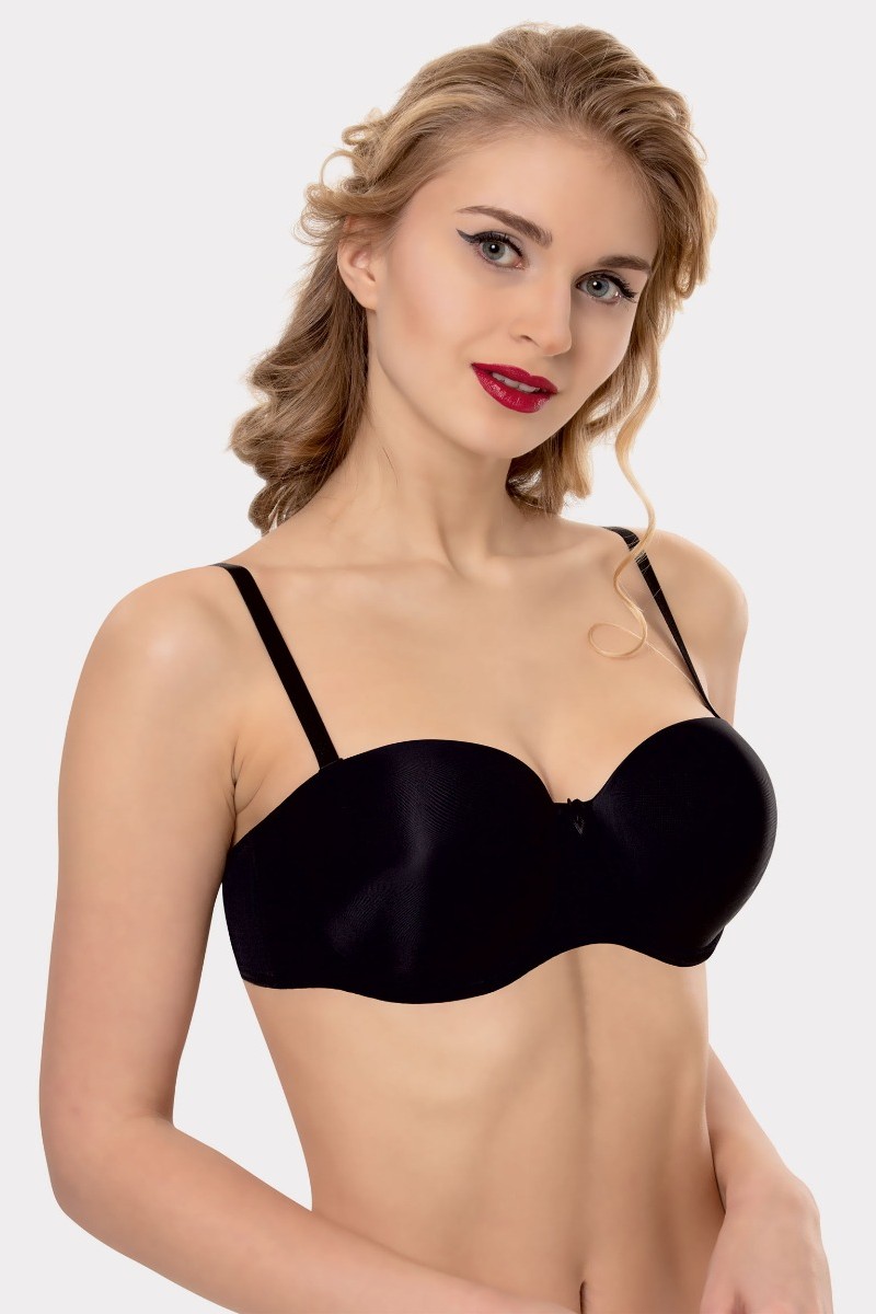 Σουτιεν Strapless Push Up Norddiva Μαύρο 75B