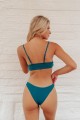 Twist High Cut Bikini Swimwear - Petrol Πετρόλ M