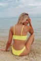 Twist High Cut Bikini Swimwear - Yellow Κίτρινο L